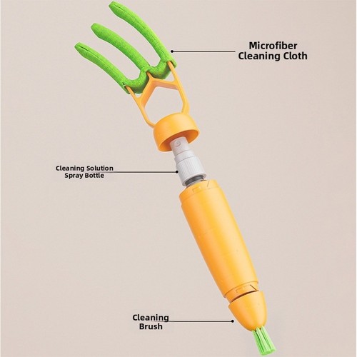 Orange cleaning brush - in,